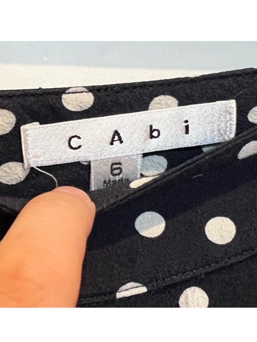 CAbi Skirt Style 627 Davis Polka Dot Limited Edition Navy Blue White Mini Size 6 - Picture 5 of 8